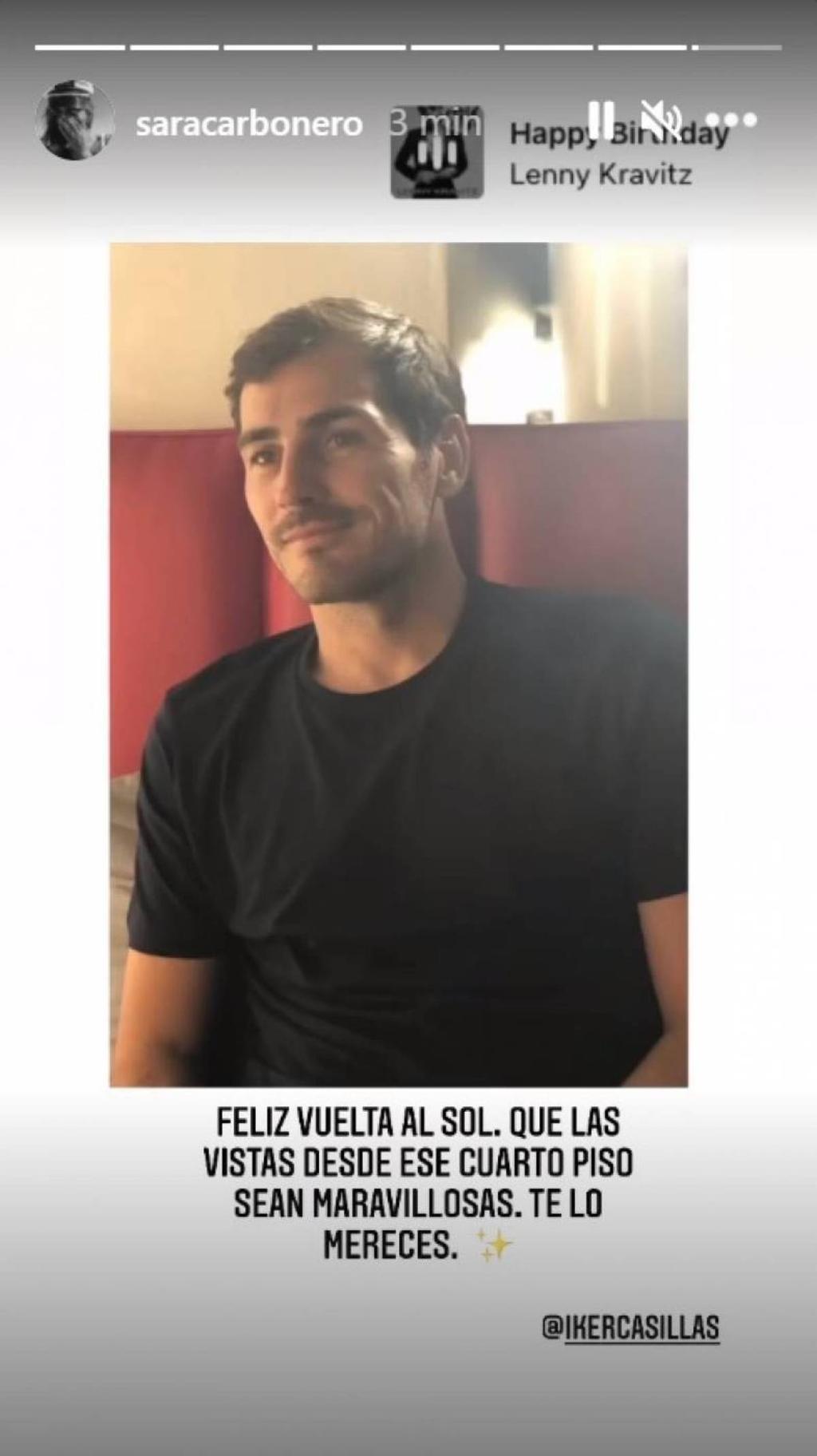 Felicitación de Sara Carbonero a Iker Casillas por su cumpleaños.