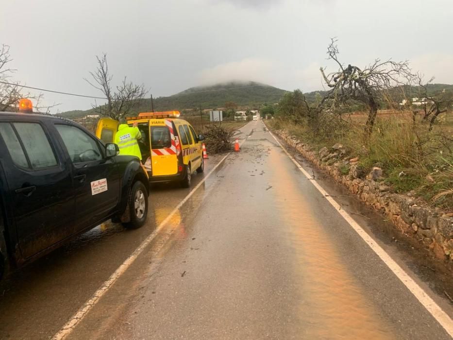 El temporal descarga sobre Ibiza y Formentera