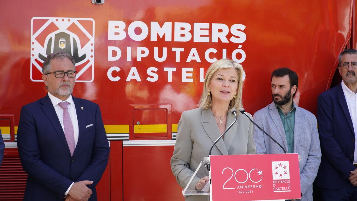 La consellera de Justicia, Gabriela Bravo, en la presentación del dispositivo estival de prevención de incendios