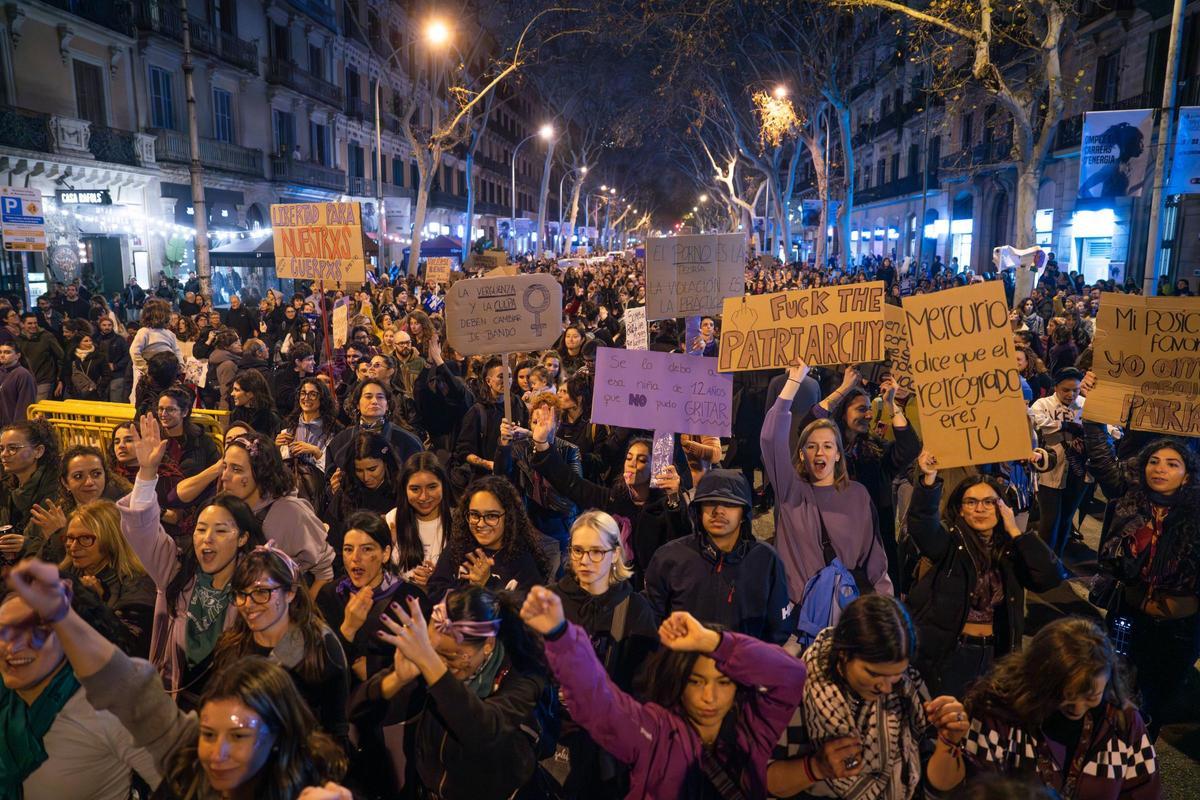 Manifestación del 8M en Barcelona este año.