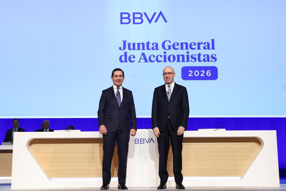 Carlos Torres Vila destaca ante los accionistas el dividendo récord de BBVA.