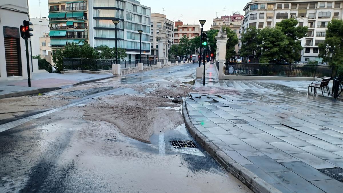 La zona ha quedado anegada.