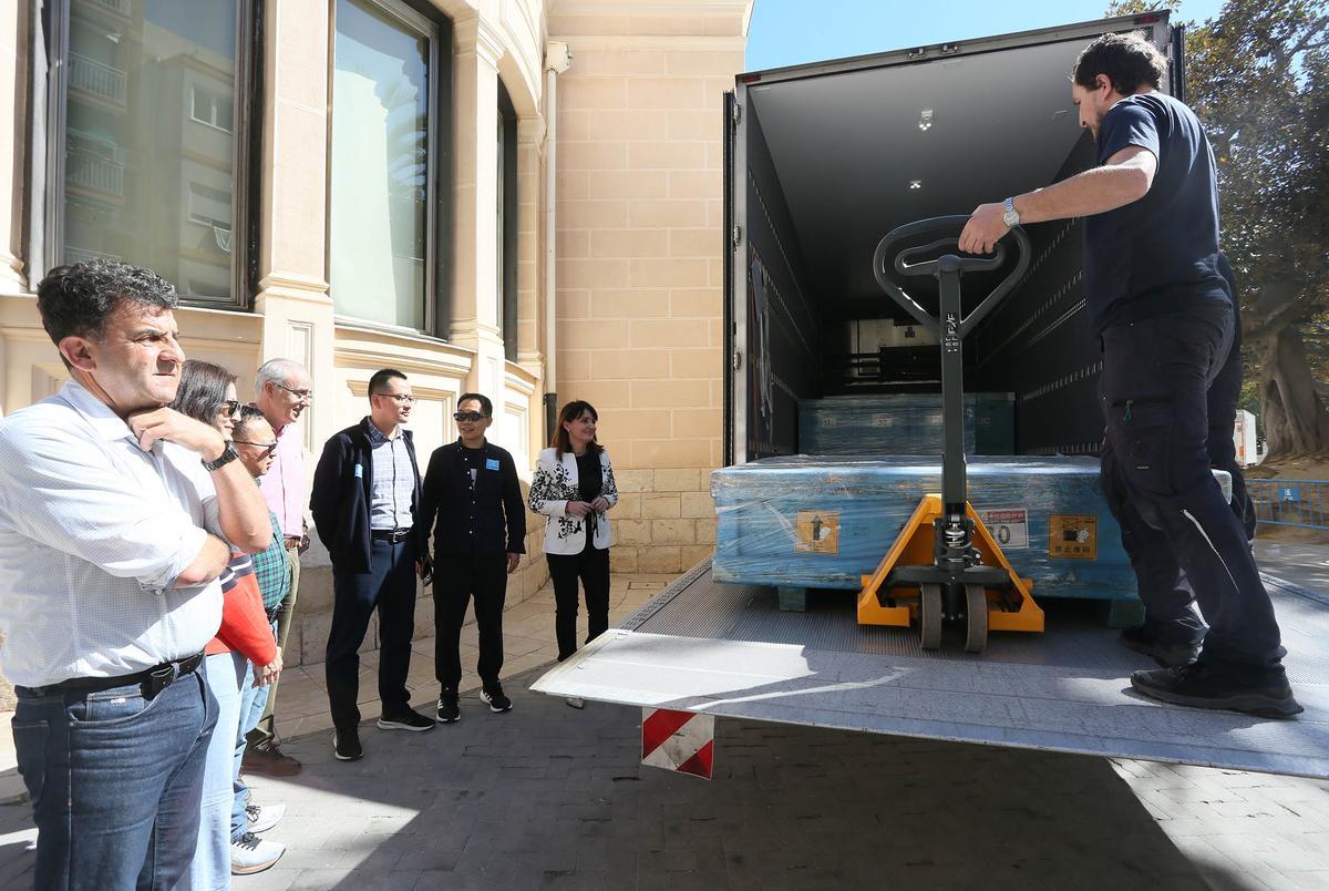 Recepción de las piezas en el MARQ.