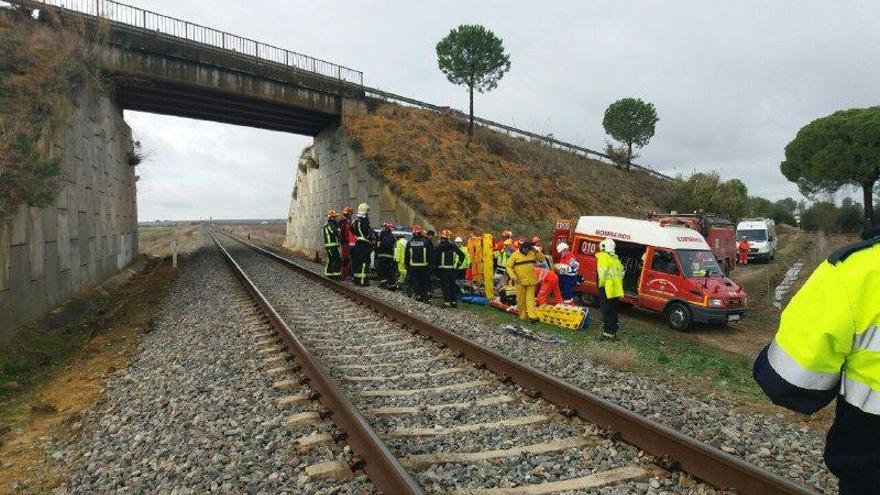 Las imágenes del descarrilamiento de tren en Sevilla