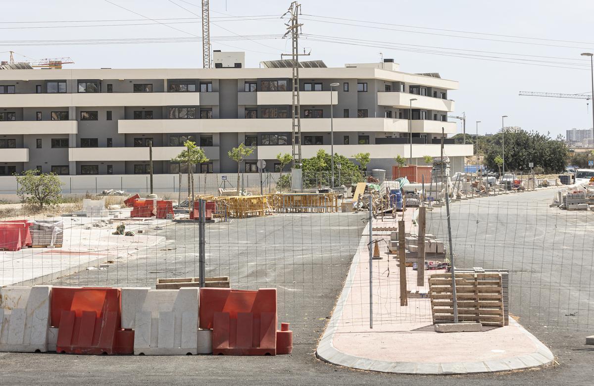 Las obras de urbanización este pasado viernes.