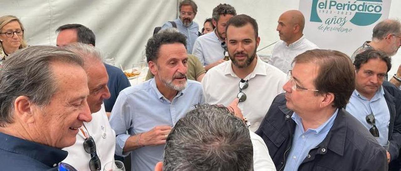 Baselga, Piñero, Bal, Salaya y Vara ayer en la feria de Cáceres.