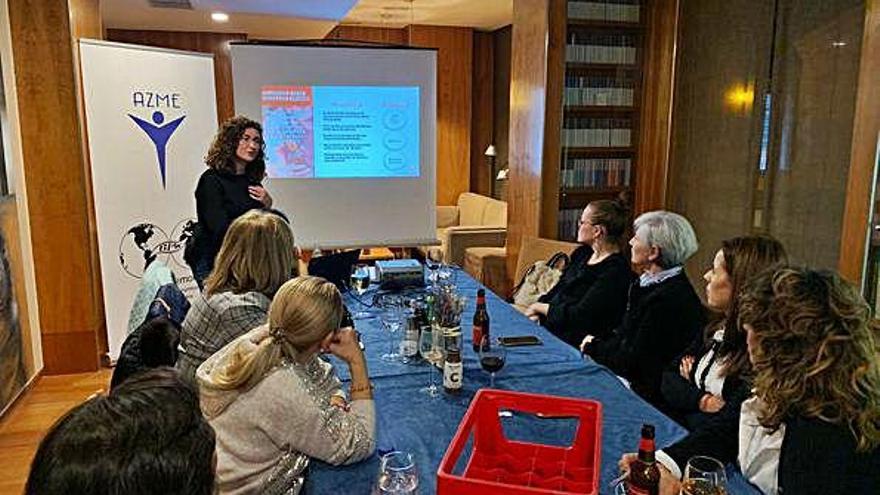 Un momento de la charla impartida a las mujeres empresarias de Zamora.