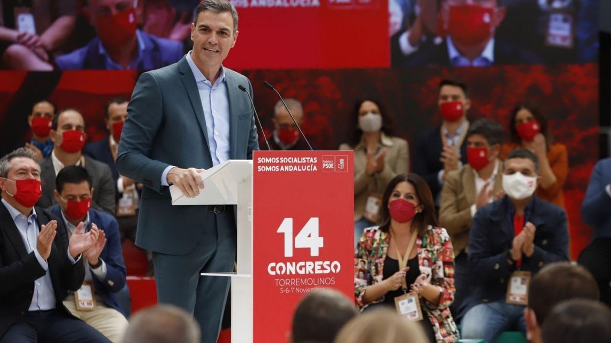 El president del Govern espanyol, Pedro Sánchez, a la clausura del Congrés del PSOE-A