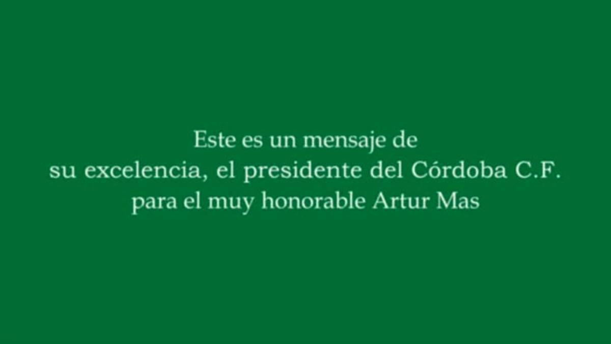 L’anunci protagonitzat pel president del Còrdova.