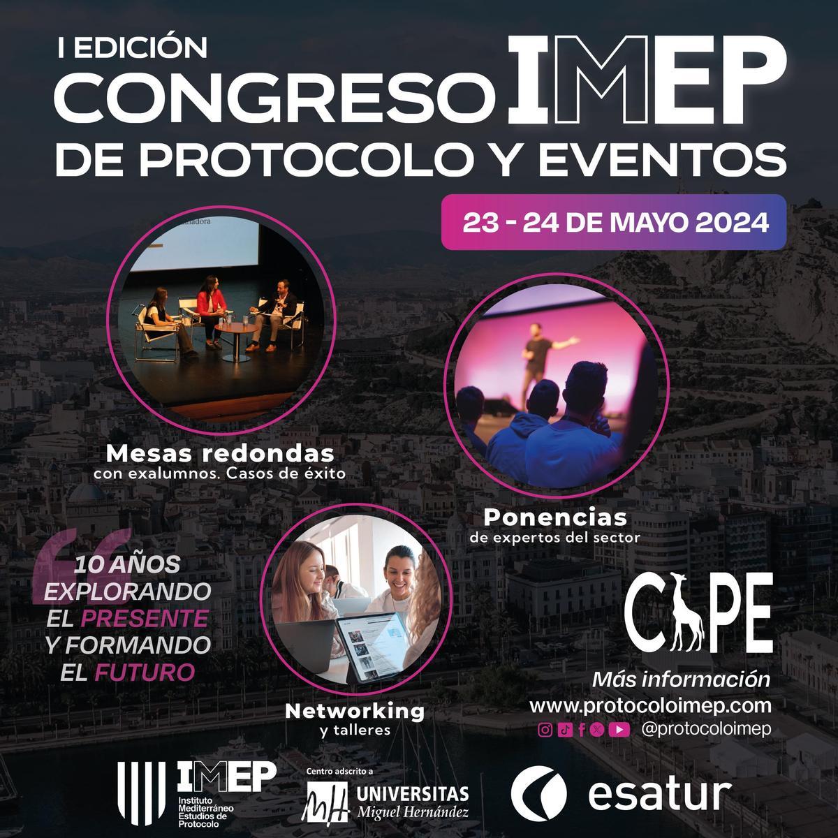 Cartel del Congreso IMEP de Protocolo y Eventos.