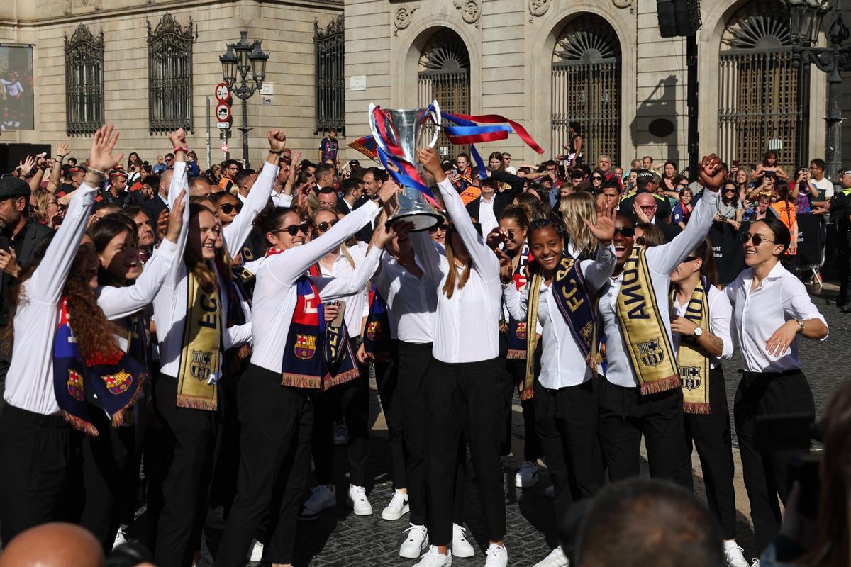 Las imágenes de la celebración de la segunda Champions del Barça en Barcelona