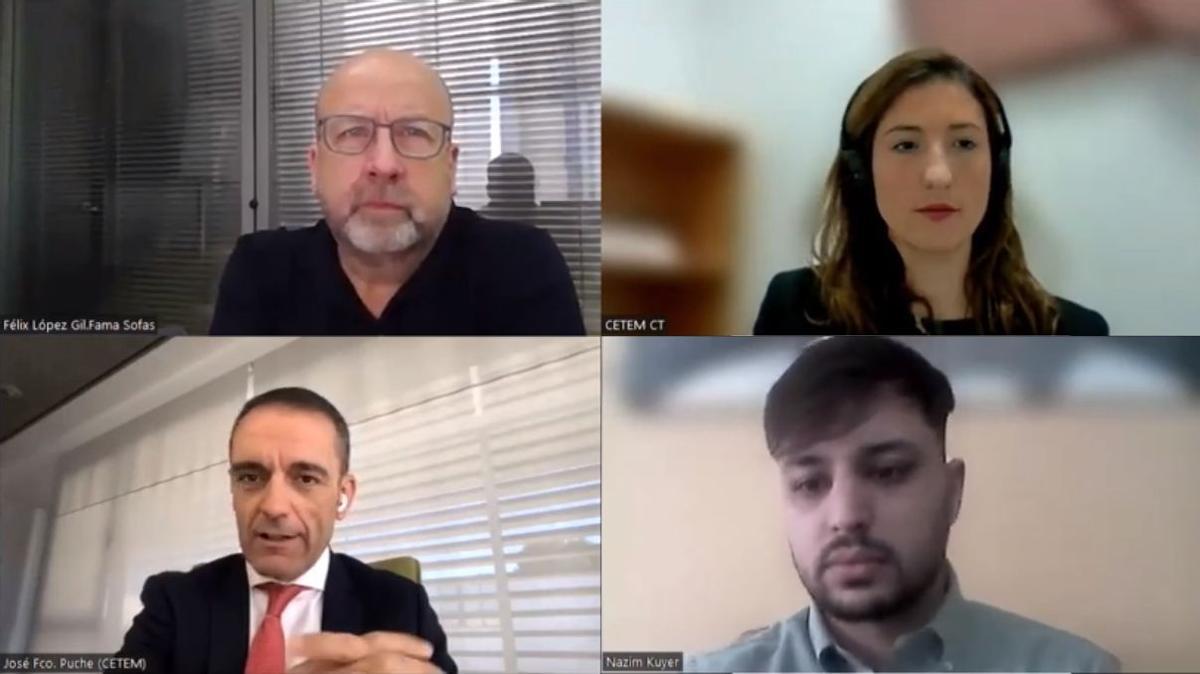 Captura del encuentro, en zoom.