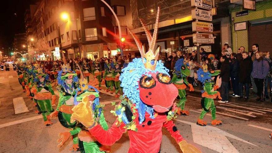 El desfile del Antroxu celebrado el año pasado en Mieres.