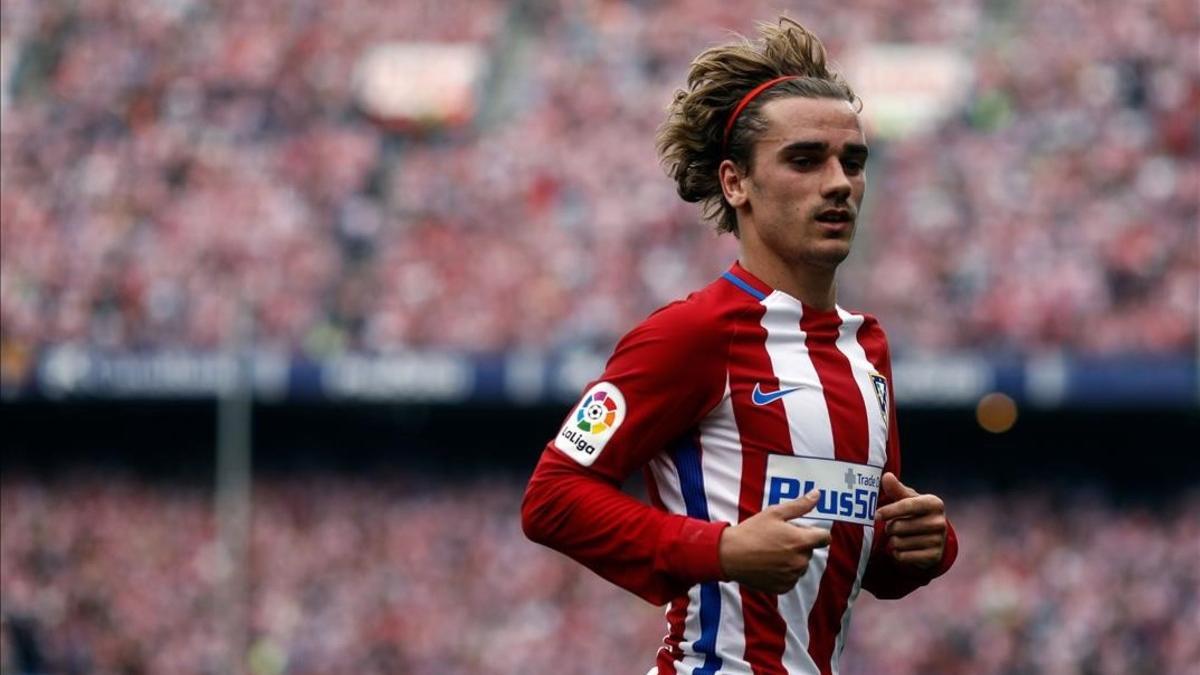 Griezmann, durante el último partido de Liga contra el Athletic