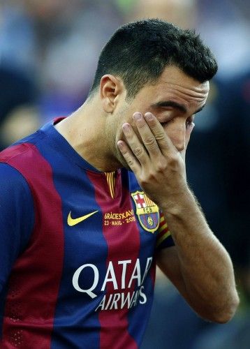 Homenaje a Xavi en el Camp Nou