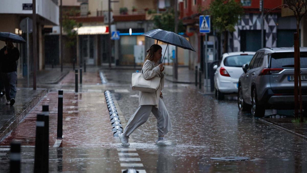 Lluvia en Ibiza.