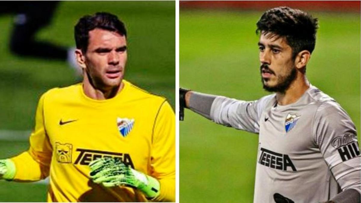 Juan Soriano y Dani Barrio siguen disputándose la titularidad en la portería del Málaga CF