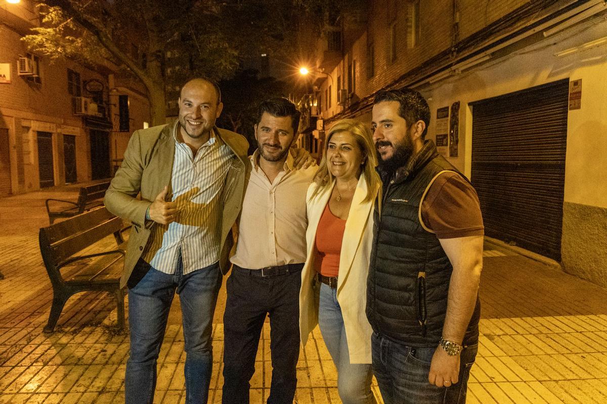 Los cuatro concejales de Vox en el Ayuntamiento de Alicante.