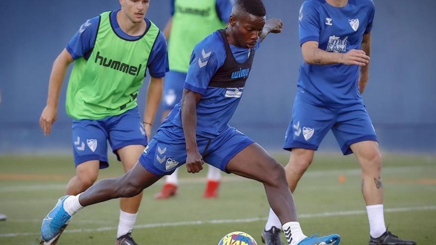 Imagen del entrenamiento de ayer. | MÁLAGA CF