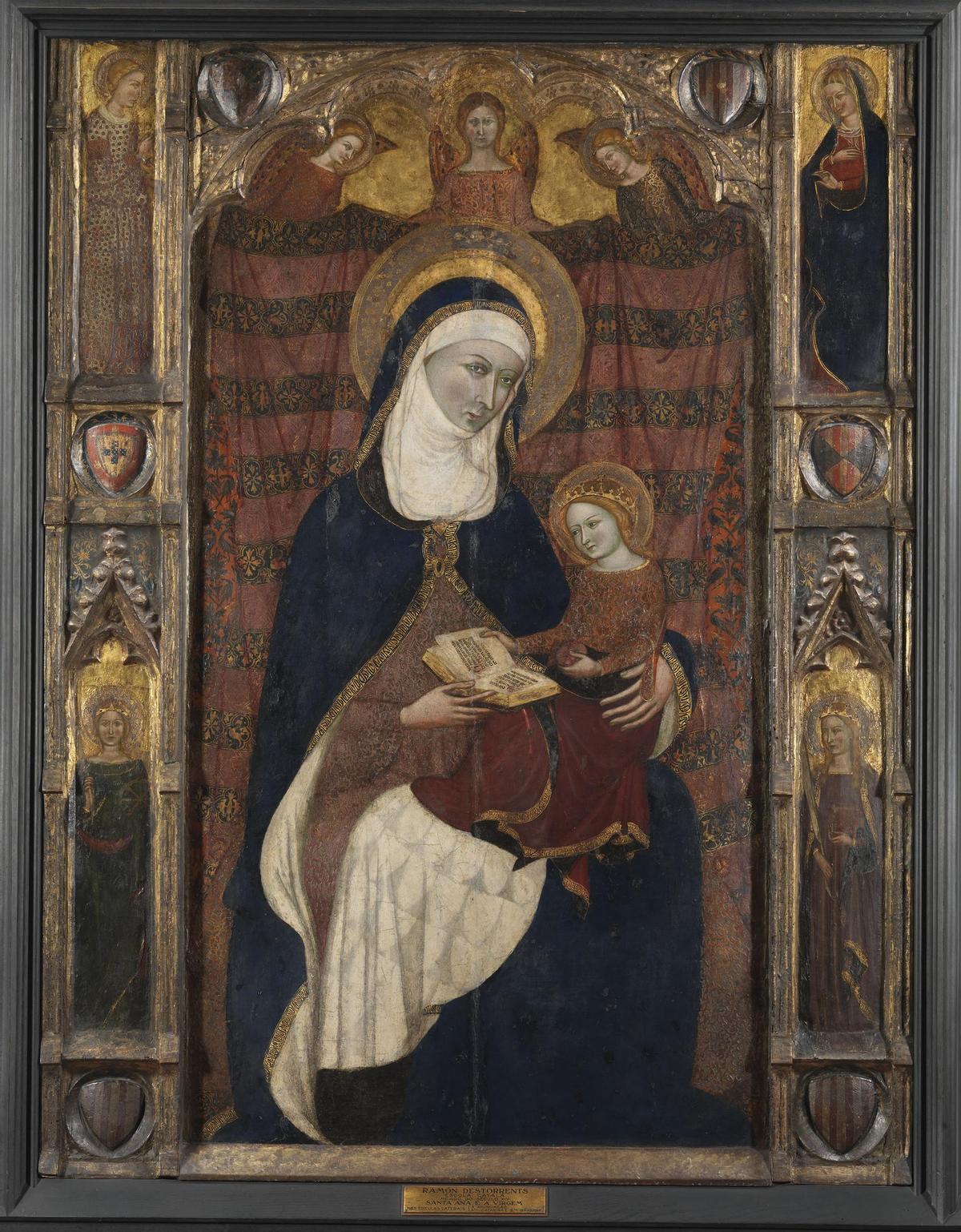 Santa Ana enseñando a leer a la Virgen. Ramón Destorrents, Ferrer Bassa y Arnau Bassa.