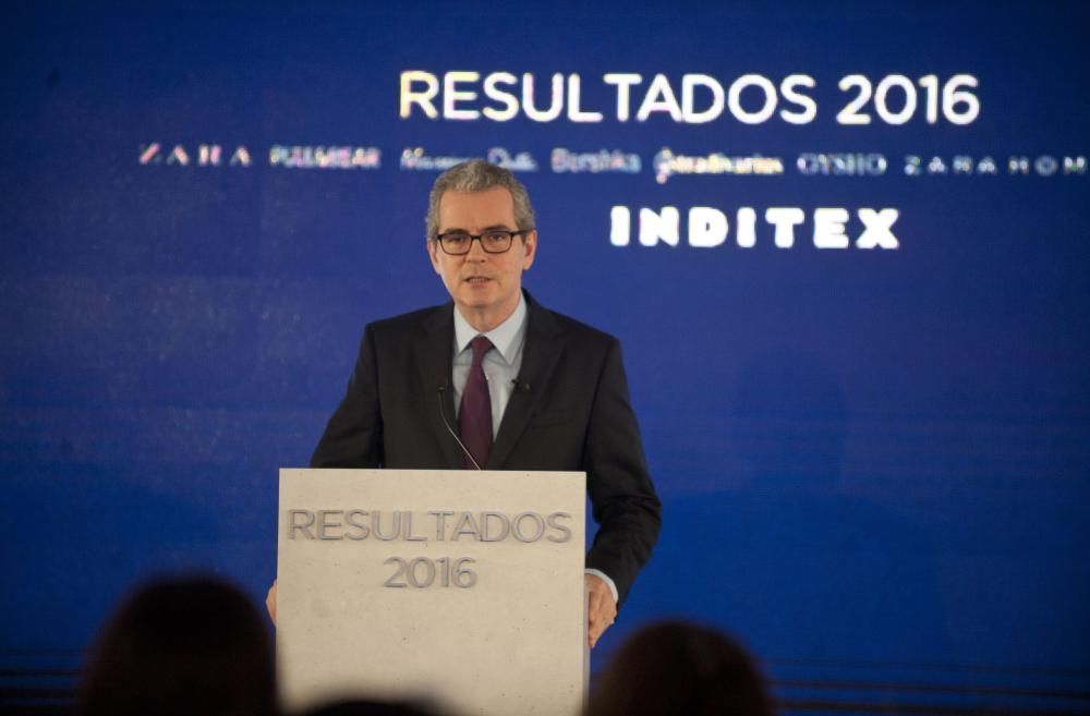 Pablo Isla presenta los resultados de Inditex 2016