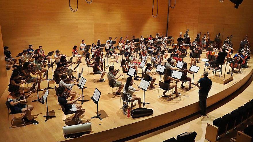 Un dels assajos de l&#039;Orquestra, a l&#039;Auditori de Girona.