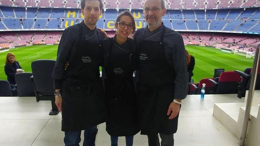 El xef del Castell Peralada Restaurant cuina al Camp Nou