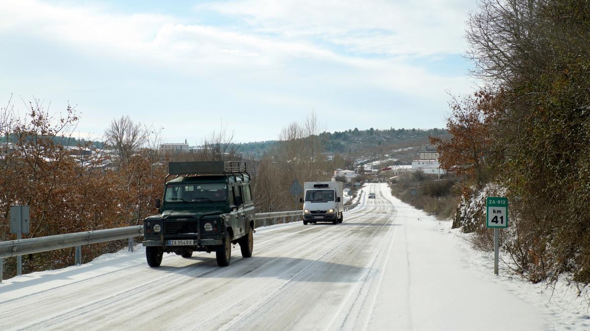 GALERÍA | La nieve del temporal Filomena llega a Aliste