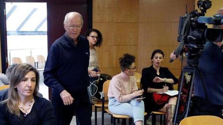 Jacinto, de 83 años, el passat 2 d&#039;abril, entrant a la sala del judici