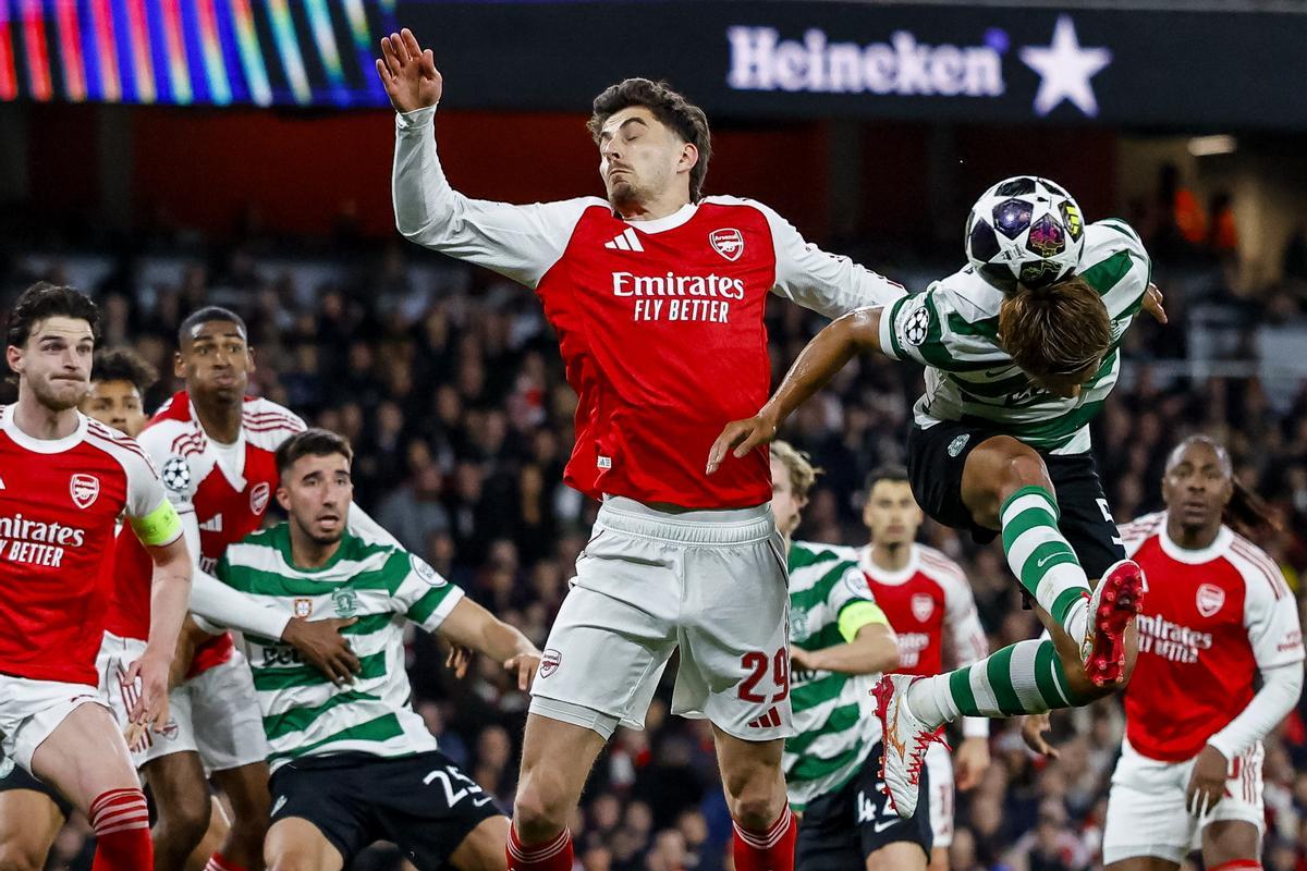 El Arsenal-Sporting no tuvo mucha emoción
