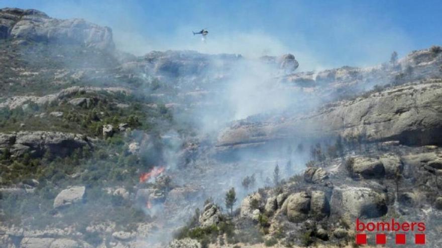 Estabilizado el incendio forestal de Margalef