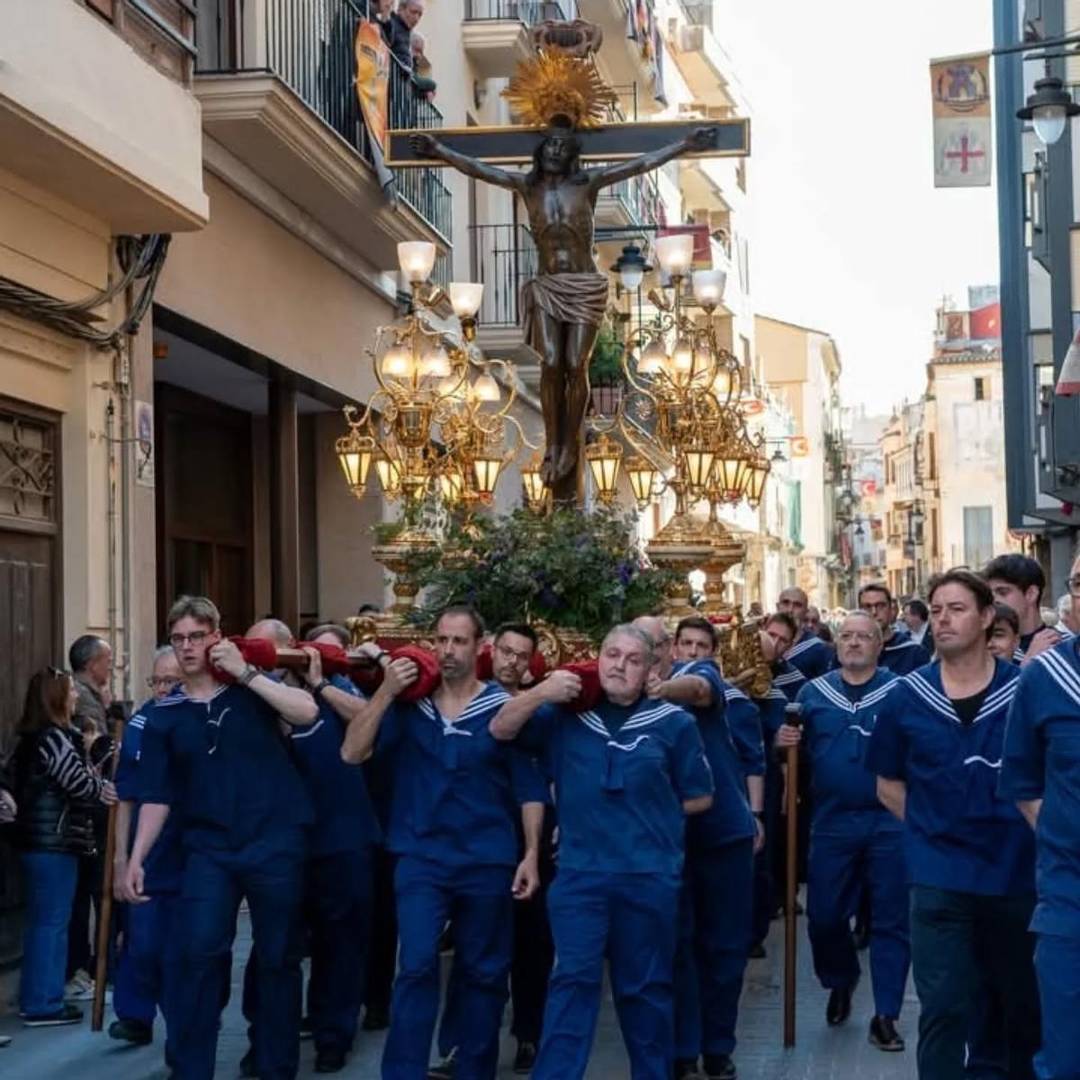 Traslado del Santísimo Cristo de la Agonía en Ontinyent, el sábado.