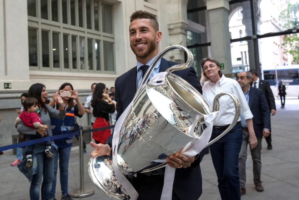 Las celebraciones del Real Madrid tras ganar su decimotercera Copa de Europa