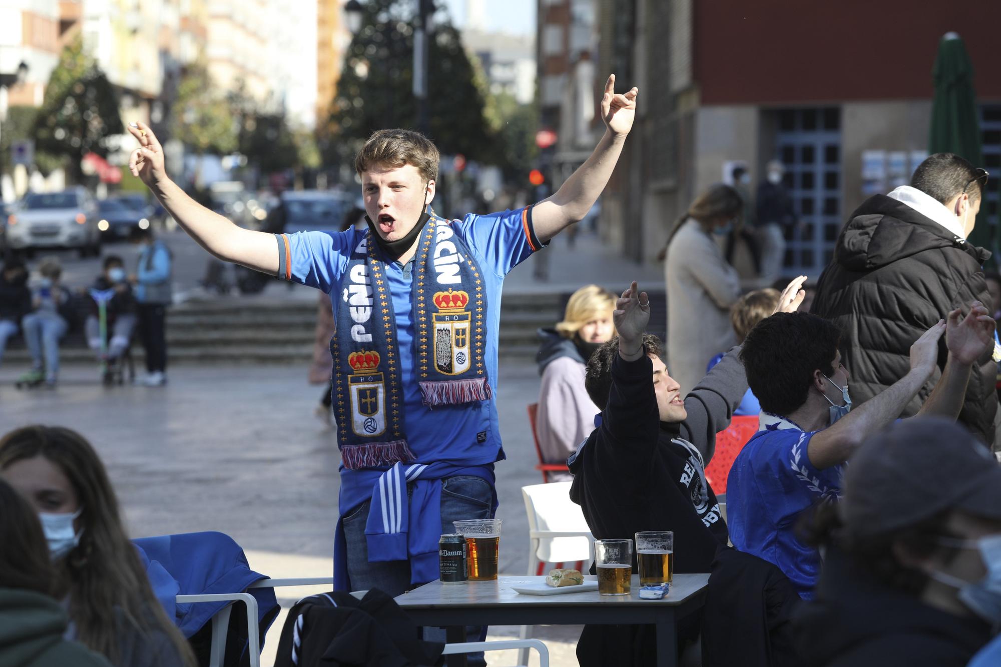 El ambiente en Oviedo durante el derbi