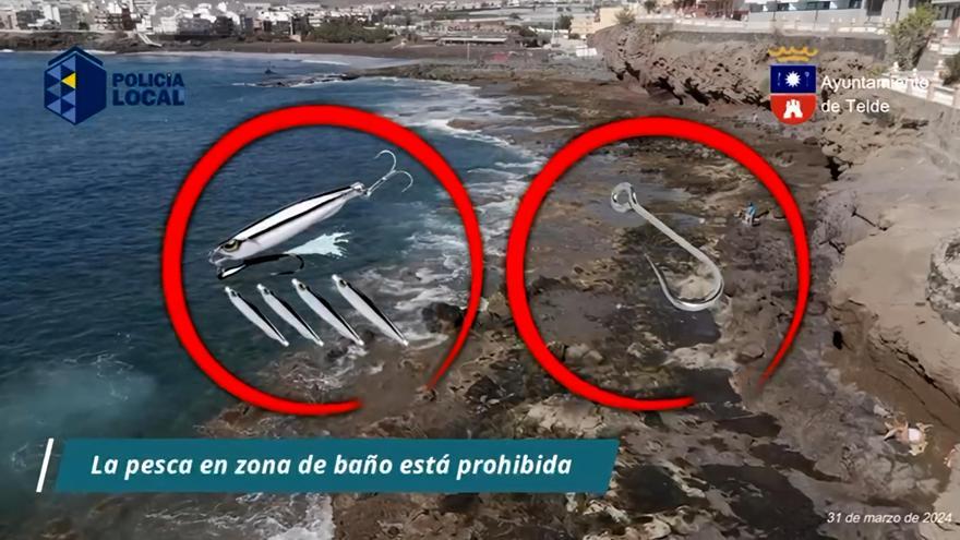 Telde refuerza la vigilancia en la costa para evitar la pesca en zonas de baño