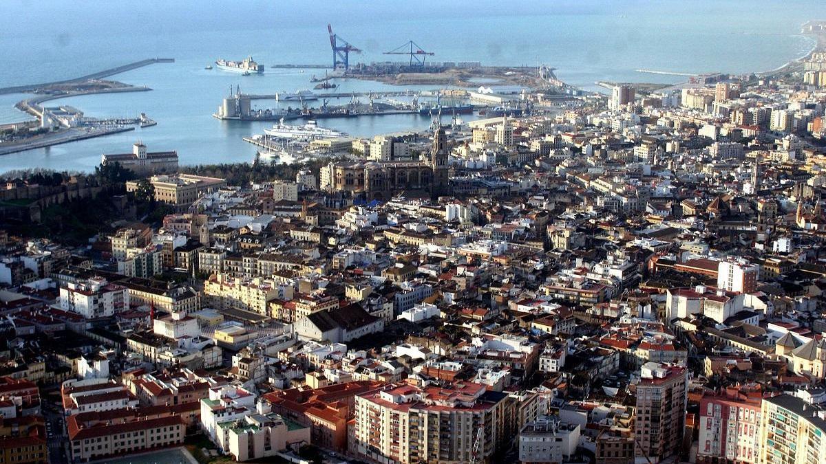 Vista aérea de la ciudad.