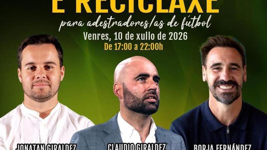 Claudio Giráldez, Jonatan Giráldez y Borja Fernández, en el centenario del Tyde