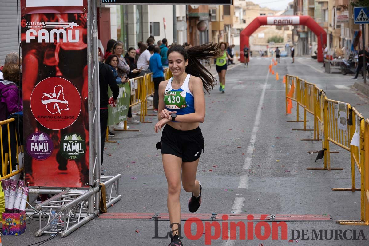 Carrera Popular Urbana y de la Mujer de Moratalla ‘La Villa, premio Marín Giménez (línea de meta)