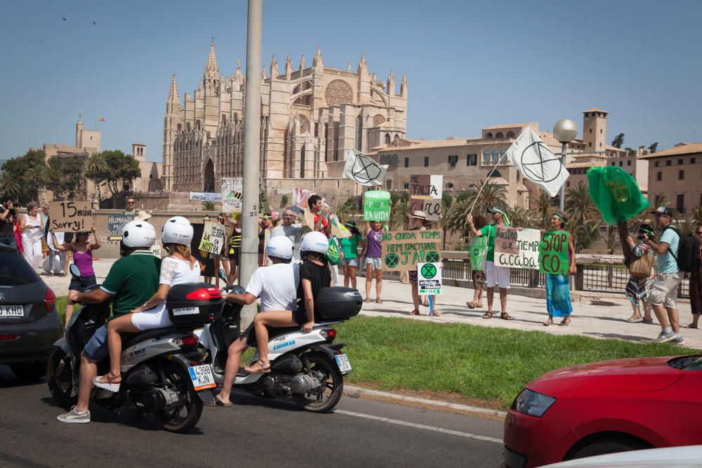 Corte de carretera en Palma contra el cambio climático