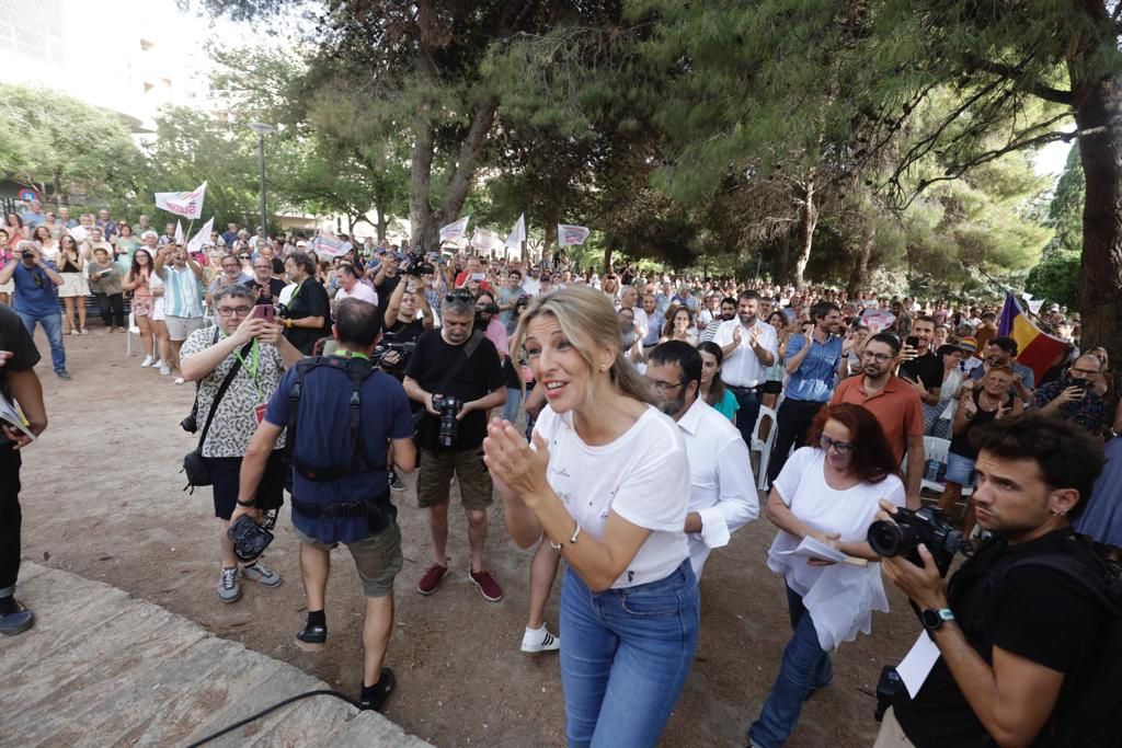 Yolanda Díaz en el acto central de Sumar Més en Mallorca