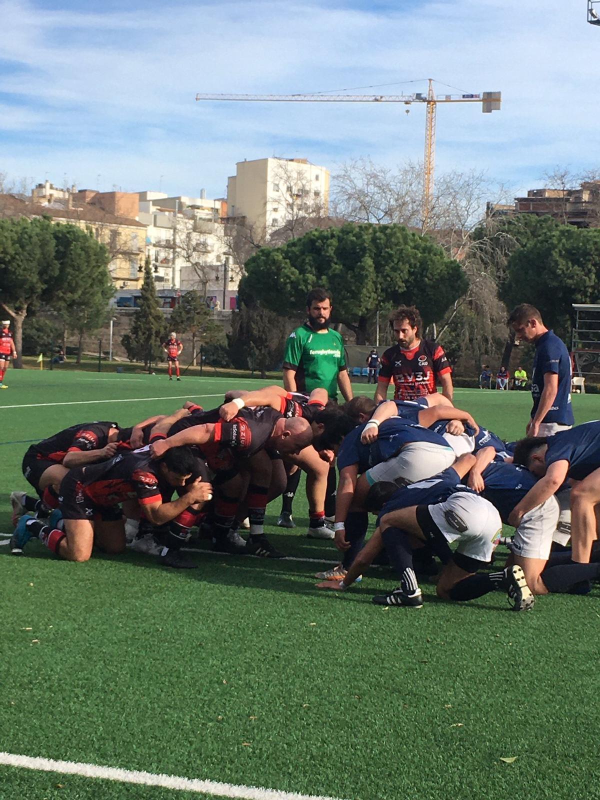 Un instante del partido entre el CAU Valencia y el Gotics en el Campo del Río