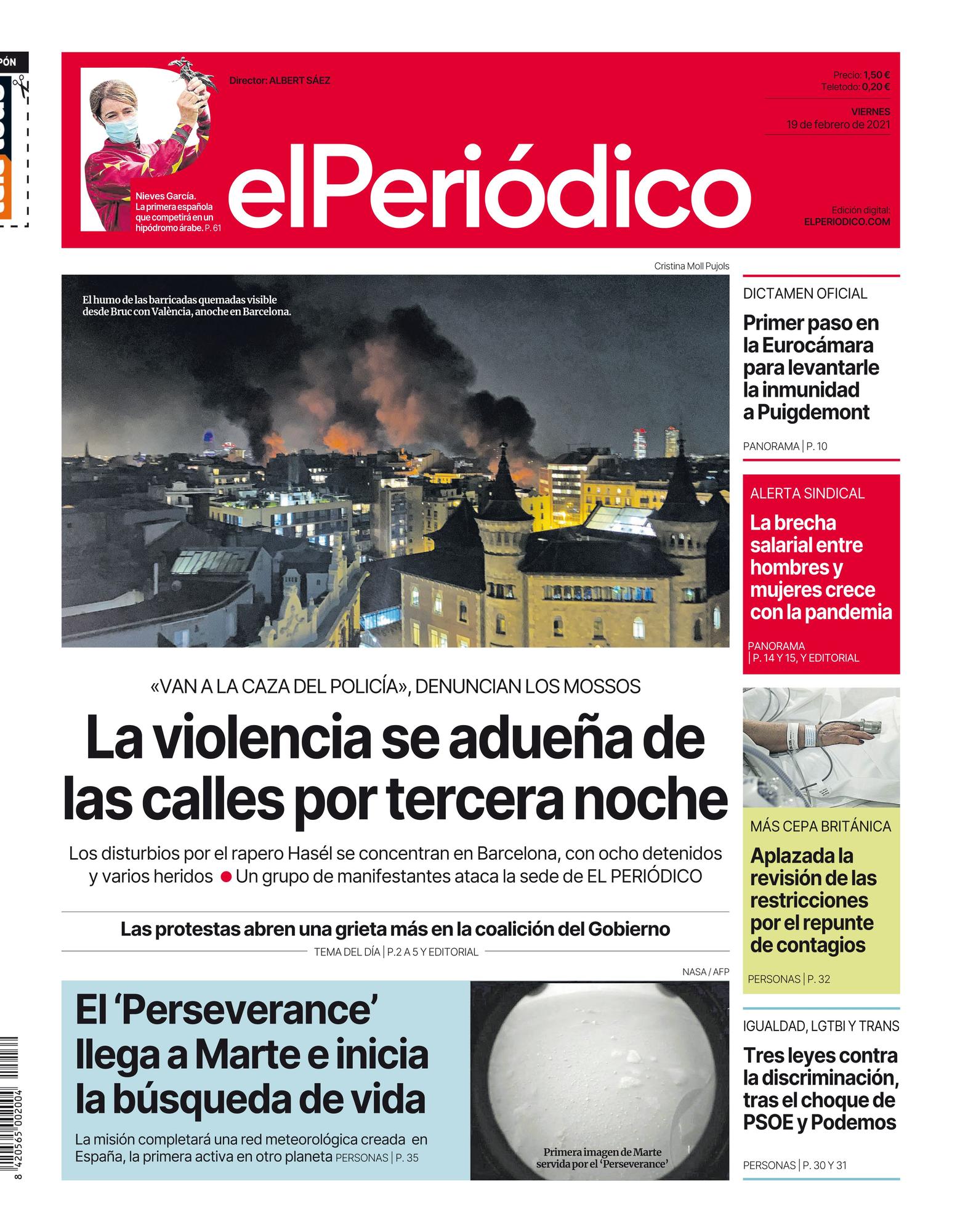 Portada 19 de febrero de 2021.