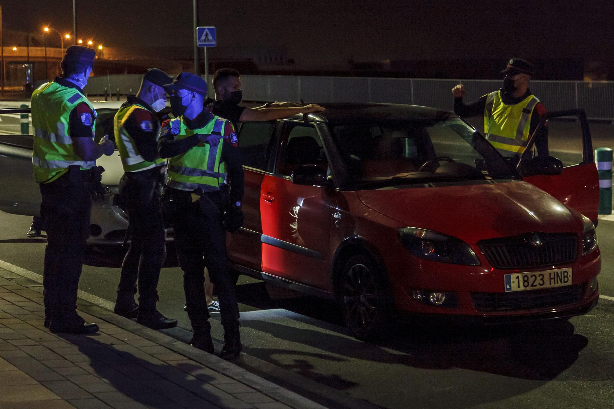 Despliegue de dispositivos de control del Cuerpo General de la Policía Canaria en Gran Canaria (15/05/21)