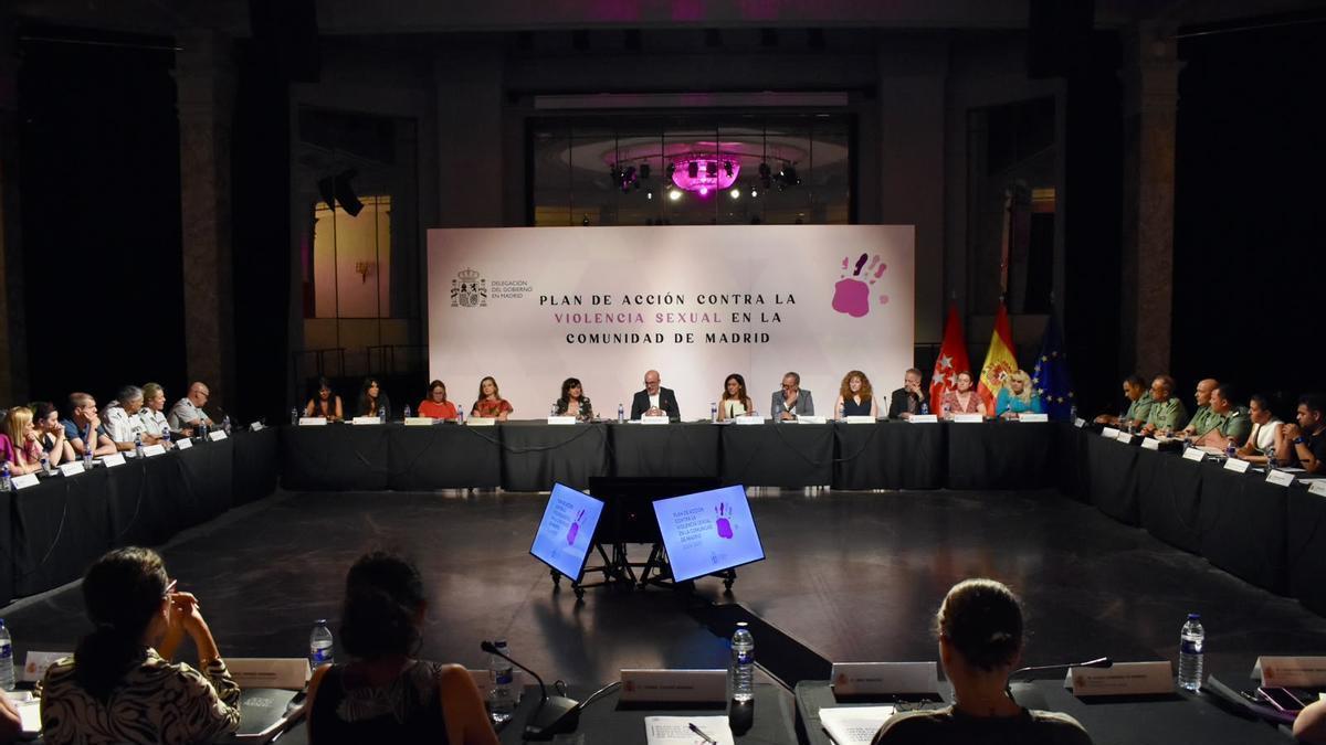 Presentación del plan de acción contra la violencia sexual en Madrid.