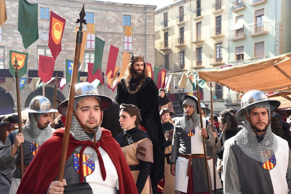 El rei Pere III durant la seva visita a Manresa per la Fira de l'Aixada