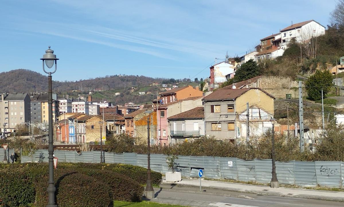 Barrio de El Puente, en Langreo.