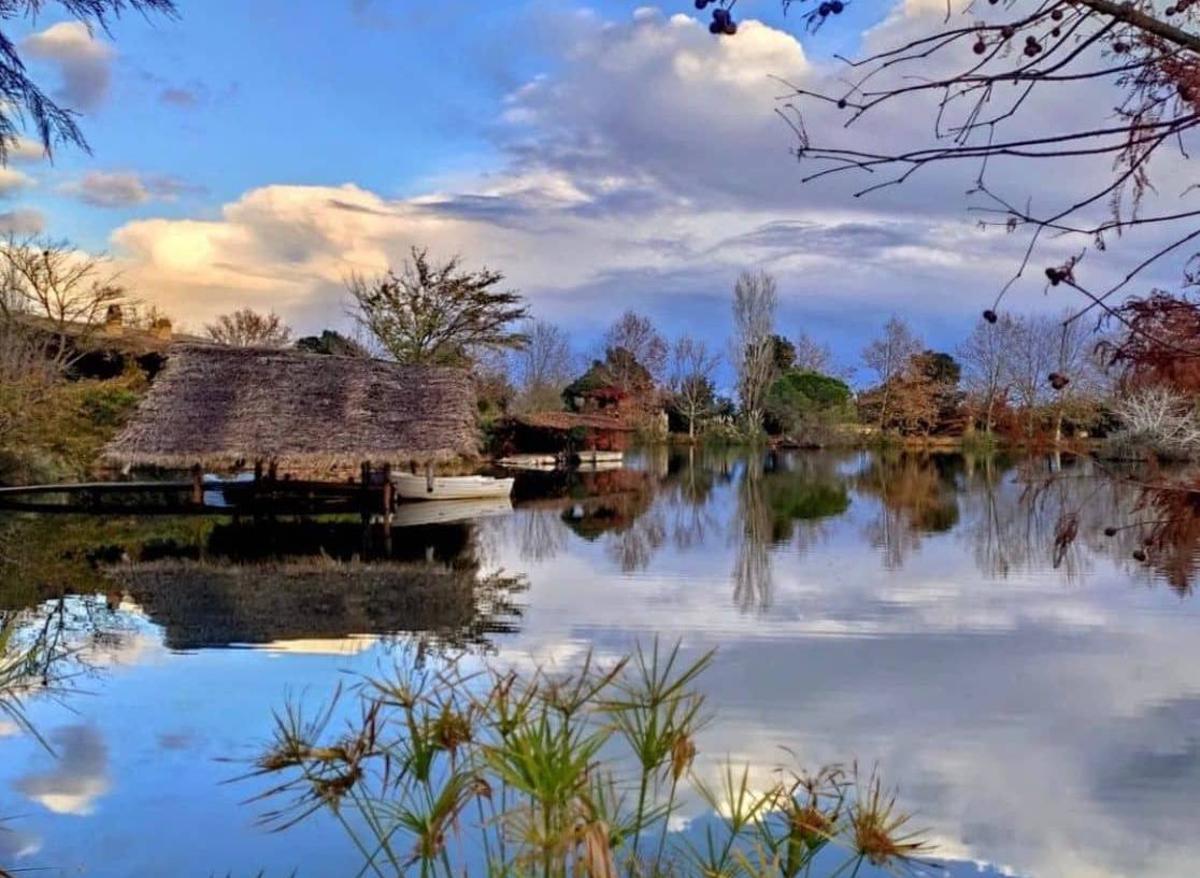 Embarcaderos en los humedales Aiguamolls de l'Empordà.