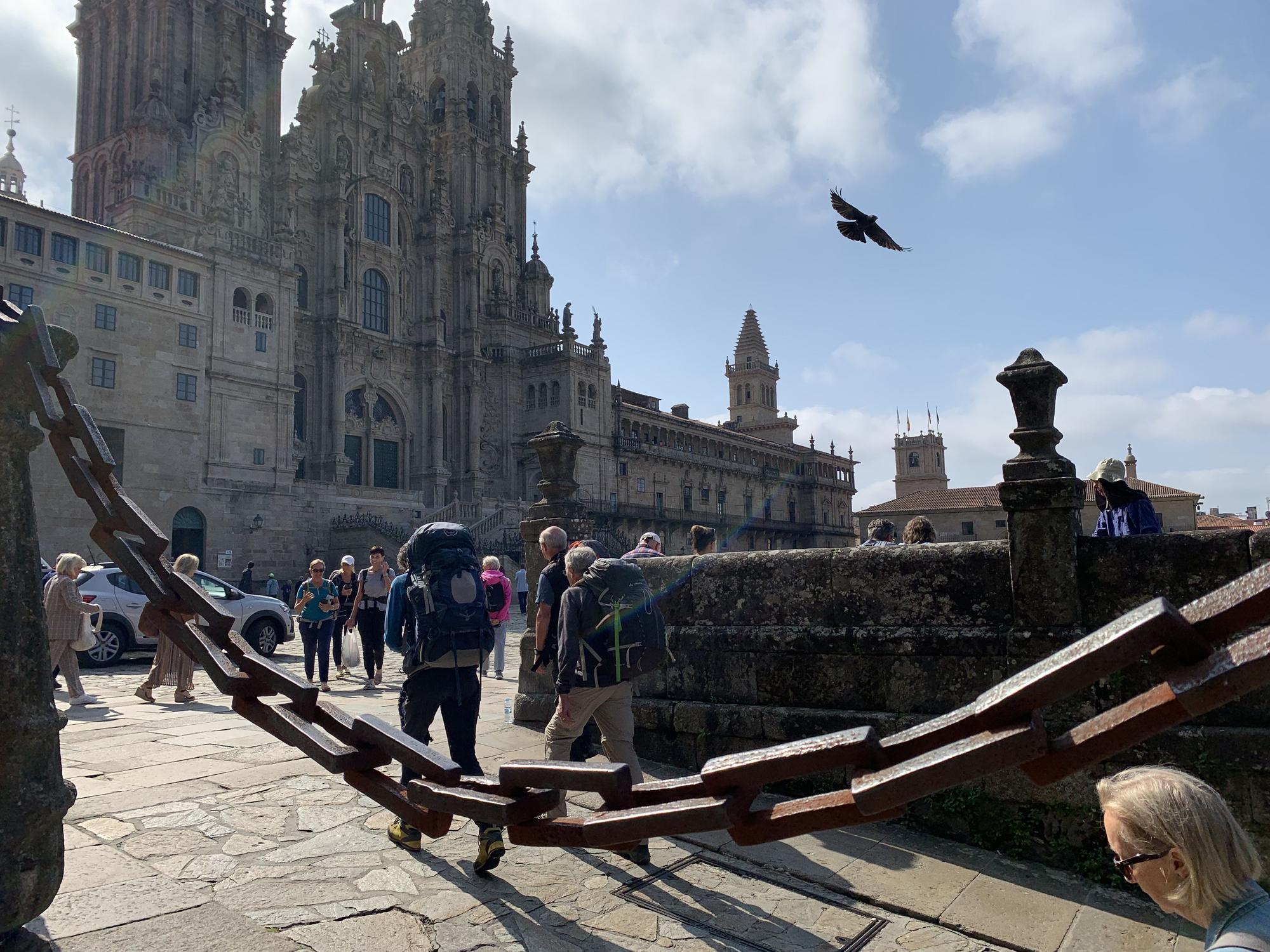 La Praza do Obradoiro desde el Hostal dos Reis Católicos