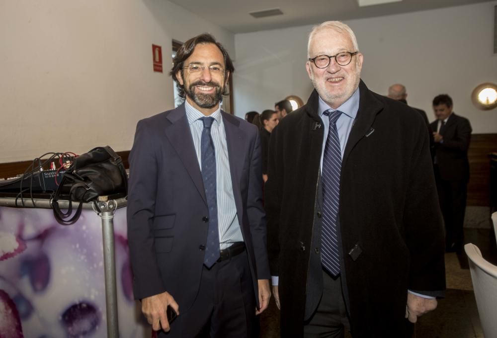 Luis Rodríguez, secretario general de la patronal del metal Fempa; y Luis Boyer, presidente de la Fundación Caja Mediterráneo.