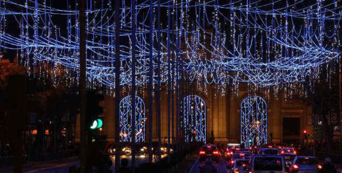 Navidad: luces Puerta de Alcalá